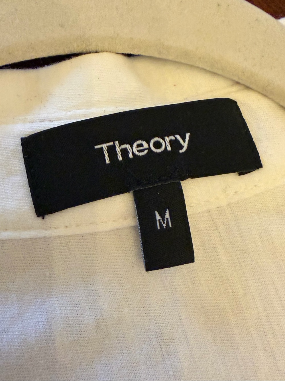 Theory 100% Cotton White Short Sleeve Tie Front Button Down Shirt Size M - Picture 6 of 7